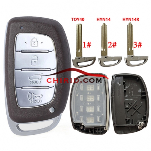 Hyundai 4 button remote key blank with SUV button