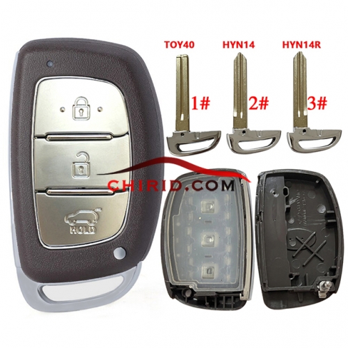 Hyundai 3 button remote key blank with SUV button