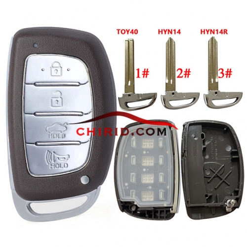 Hyundai 4 button remote key blank with car button