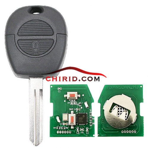 Patrol Navara X-Trail Nissan  2buttons remote key 433mhz without chip inside