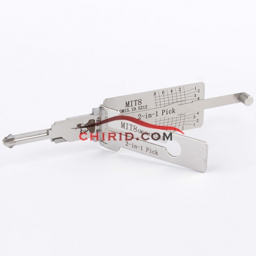 Lishi Mitsubishi, Chrysler, Chevrolet MIT8 lock pick and decoder  together  2 in 1 used for Mitsubishi, Chrysler, Chevrolet