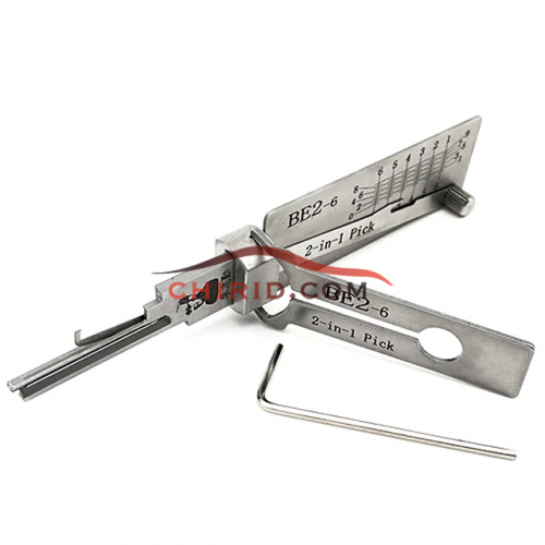 BE2-6 lishi 2 in 1 decode and lockpick for Residential Lock