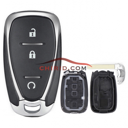 Chevrolet 3 buttons remote key blank with logo