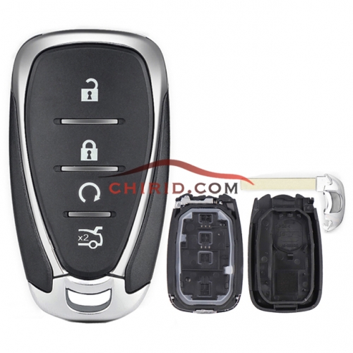 Chevrolet 4 buttons remote key blank with logo