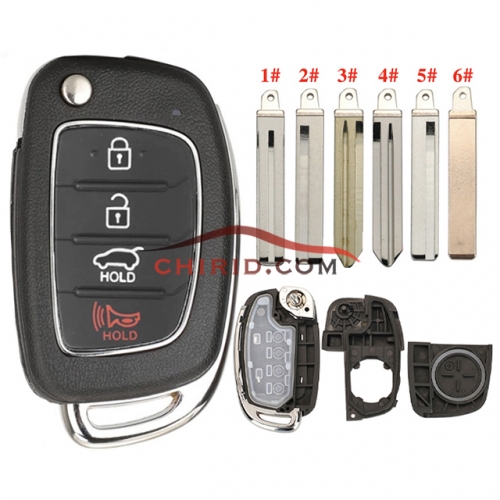 Hyundai 3+1 buttons remote key with SUV buttons and  6 types key blade, please choose which one you need ?