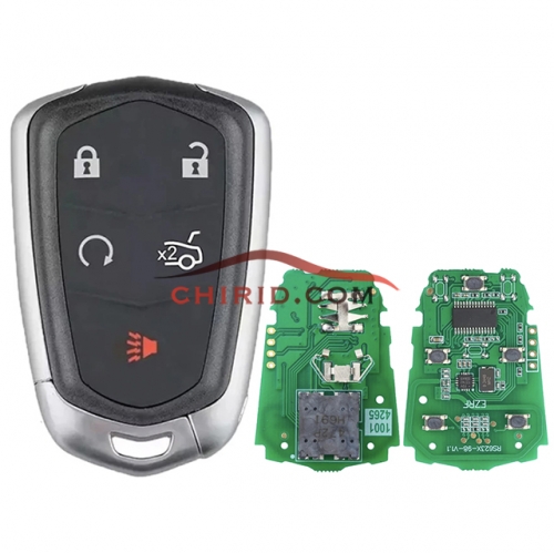 2015-2019 Cadilac ATS 2014-2019 Cadilac CTS 2015-2019 Cadilac XTS 4+1 buttons remote key FCC ID: HYQ2AB with 315mhz  Part No:  13598507, 13510254, 135