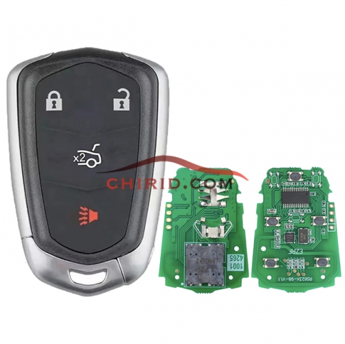 Cadillac   3+1 Buttons HYQ2EB  Smart Remote Key 433Mhz FCC ID: HYQ2AB