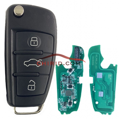 Audi A1 Q3 keyless   433mhz id48  Flip Remote Key 3 Buttons  ID: 8X0 837 220 D