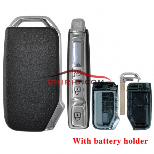 Kia 3 button remote key blank with battery holder buttons on the side