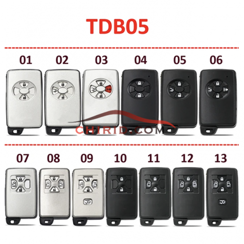 KEYDIY KD 4D Smart Key Universal TDB Remote TDB05 for Toyota Lexus FCC:0140 3370 5290 0500 6601 0111 F433 A433 6221 Please choose which key shell you
