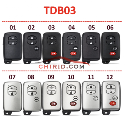 KEYDIY KD 4D Smart Key Universal TDB Remote TDB03 for Toyota Lexus FCC:0140 3370 5290 0500 6601 0111 F433 A433 6221 Please choose which key shell you