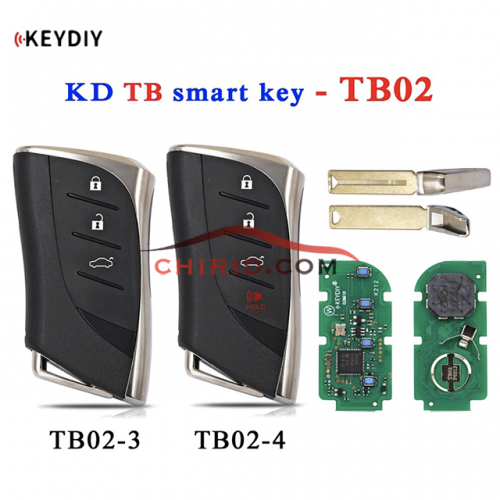 KEYDIY TB02 8A smart Car Key Universal Remote  for Lexus ES300h ES350 GX460 LS500 FCC ID: 0440 3410 Please choose which key shell you like?