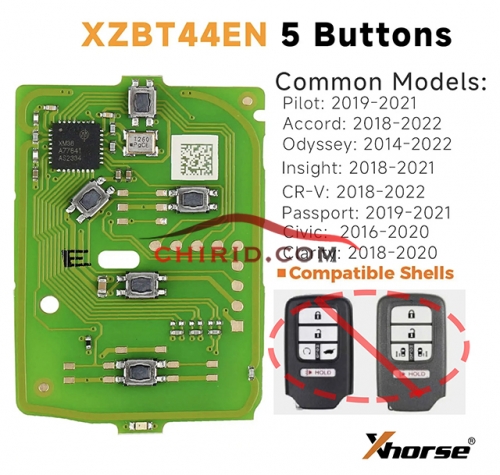 Xhorse XZ Series Honda 5 buttons PCB Boards PN:XZBT44EN