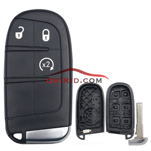 Jeep key shell with SIP22 blade with logo