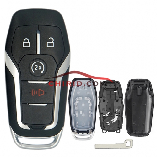 Ford 4 button remote key shell with key blade