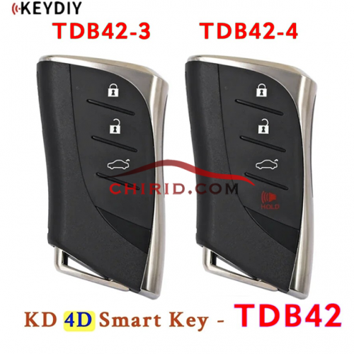 KEYDIY TDB42-3 TDB42-4 KD 4D Smart Key Universal TDB Remote for Toyota/Lexus FCC: 0840 0310 0140 0500 0030 0111 F433 A433 5290