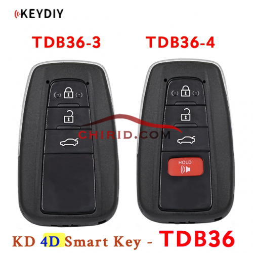 KEYDIY TDB36-3 TDB36-4 KD 4D Smart Key Universal TDB Remote for Toyota FCC ID: 0840 0310 0140 0500 0030 0780 0111 F433 A433 5290