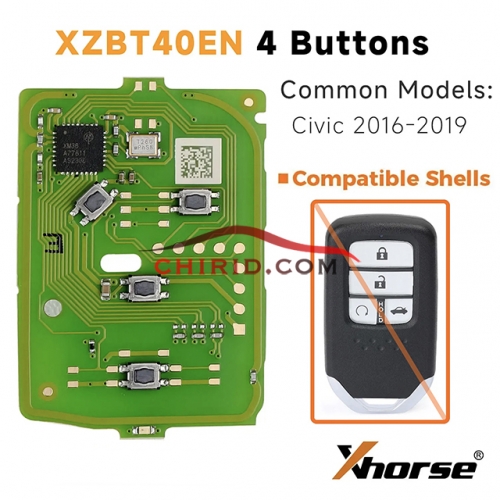 Xhorse XZ Series Honda 4 buttons PCB Boards PN:XZBT40EN