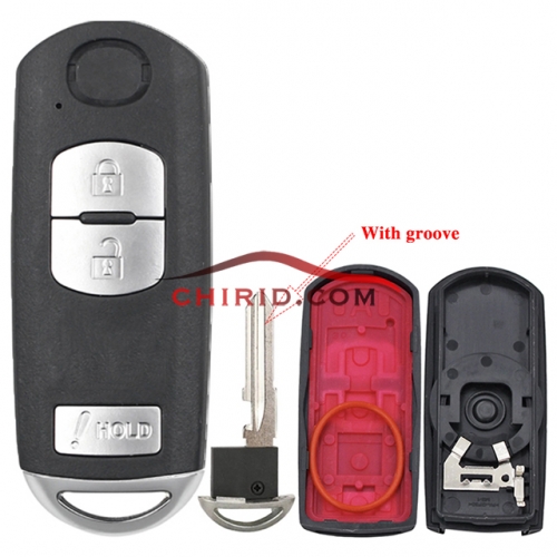 Mazda 3 button remote key blank with blade ( 3parts)