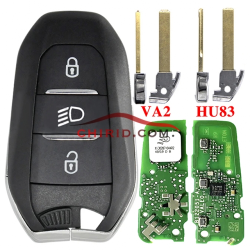 Original 2020 Peugeot 5008, 508 Smart Key, 3Buttons, I4A/IM3A HITAG AES/ NCF29A1 chip , 434MHz Keyless Go We have 3 types transponder chip: A3M15,A3M0