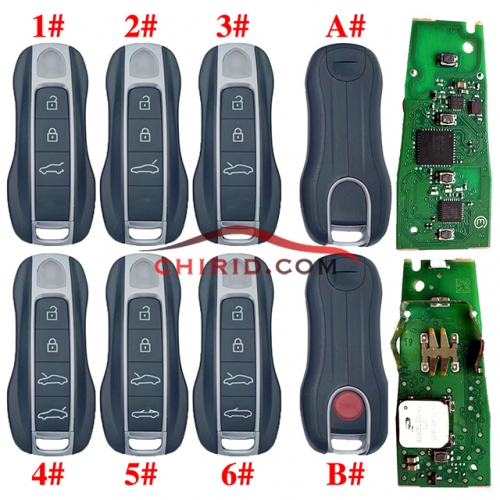 KYDZ MLB  Porsche smart 3/3+1/4/4+1 buttons remote key  5M chip and 434mhz please choose key shell