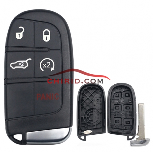 Chrysler 4+1 button remote key shell with blade SUV buttons