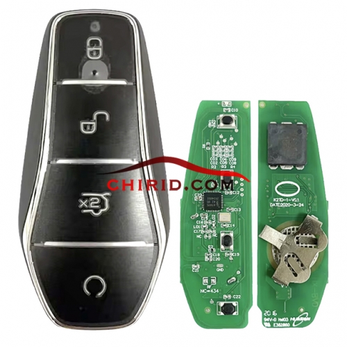 Aftermarket BYD Qin PLUS DM-i Qin PLUS EV Yuan PLUS SON K2TF4 F4AT keyless remote key with ID46 chip and 434mhz﻿