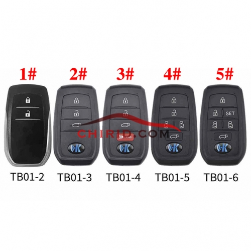 KEYDIY TB01 KD Smart Key Universal Remote with 8A Transponder and Case for Toyota Corolla RAV4 Camry/Lexus FCCID:0020 Please choose which key shell yo