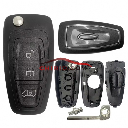 Ford 3 buttons key shell with hu101 blade