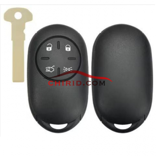 Updated 2021-2024 Fiat 500E 4 button key shell with sip22 key blade