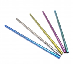 JXT Drinkware Customized Color Outdoor Picnic Drinking Titanium Straw Bar Titanium Straws