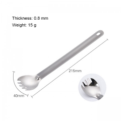 Titanium Long Handle Spork for Outdoor Camping Kitchen