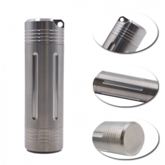 Outdoor Titanium Waterproof Pill Fob Match Case Battery Capsule Tube Holder Dry Box Medicine Storage Container