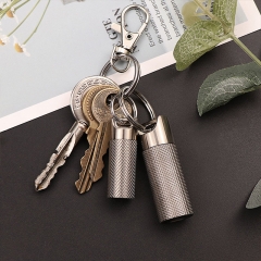 JXT EDC Survival Kit for Emergency Titanium Waterproof Keychain Pill Embossed Container