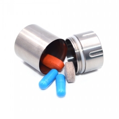 Nontoxic Titanium Tablet Storage Medicine Pill Box EDC Titanium Capsule Containers