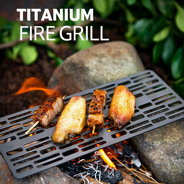 Titanium barbecue grill