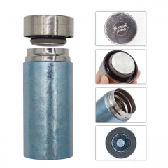 Wholesale Vuccum Flask Thermos Business Bottle 200ml Pure Titanium Diamond Surface Water Bottle