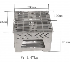 Factory Supply Titanium Wood Stove High-end Sturdy Material Floding Camping Portable Stove