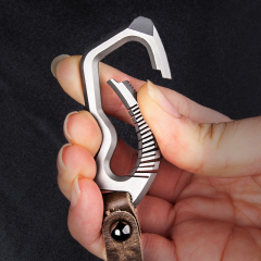 New Titanium Keychain Key Ring's holder Men's Waist Hanging EDC Carabiner