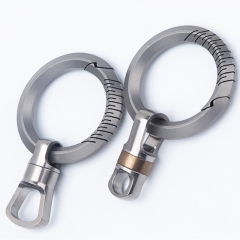 Detachable Key Chain Rings Connector EDC Key Ring Holder Swivel Titanium Keychain