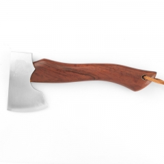 wood handle camping axe
