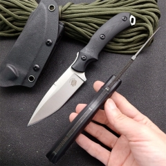 D2 Blade Black Hunting Knife With Sheath