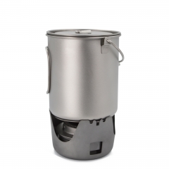 120ml Large Capacity Titanium Alcohol Stove with Lid