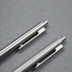 Titanium bolt action ballpoint design pen