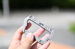 JXT Portable Titanium Professional Heavy Duty Climbing Carabiner Multi-Functional Tools Keychain with Bottle Opener