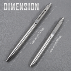 D1 Refill Click Push Retractable Gel Pens Precision Machined Writing Metal EDC Mini Click Titanium Pen