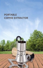 Stainless steel Camping Hiking Classic Moka Pot Stovetop Espresso Coffee Brewing Outdoor Coffee Extractor Machine