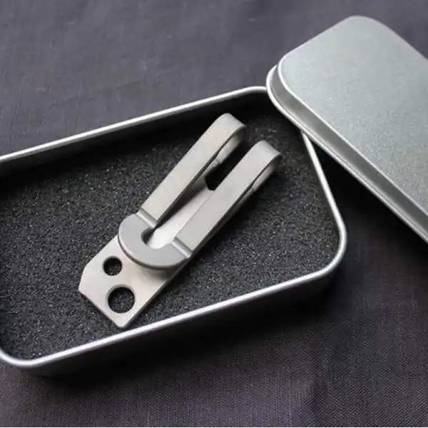 Men used best gift Knife match Titanium Money Clip wallet with ruler