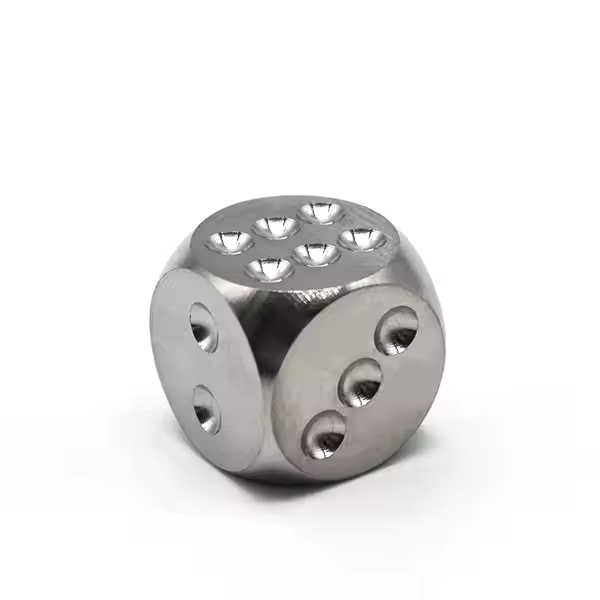 Ice cold whisky cube high strength titanium alloy players dice Solid gr5 Titanium Dice