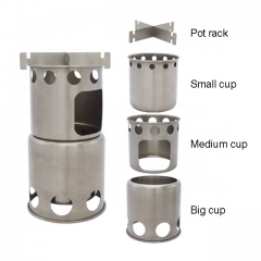 Custom Outdoor High Quality Portable Mini BBQ Titanium stove